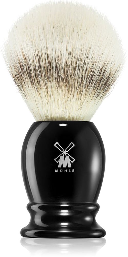 Mühle CLASSIC Silvertip Fibre® Black Resin pennello da barba Mediu