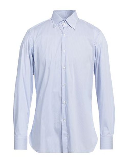 Man Shirt Light blue Size 15 Cotton, Polyamide, Elastane