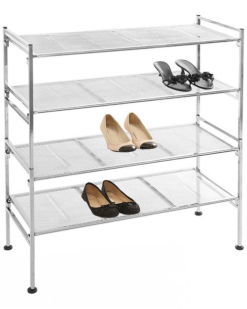 4-Tier Metal Mesh Shoe Rack