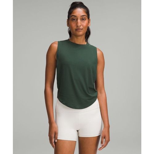 Lululemon – Women's Soft-Knit Crewneck Cropped Tank Top – Color Green