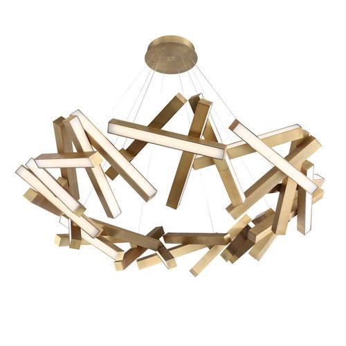 Modern Forms Chaos 31-Light 61" in Aged Bra