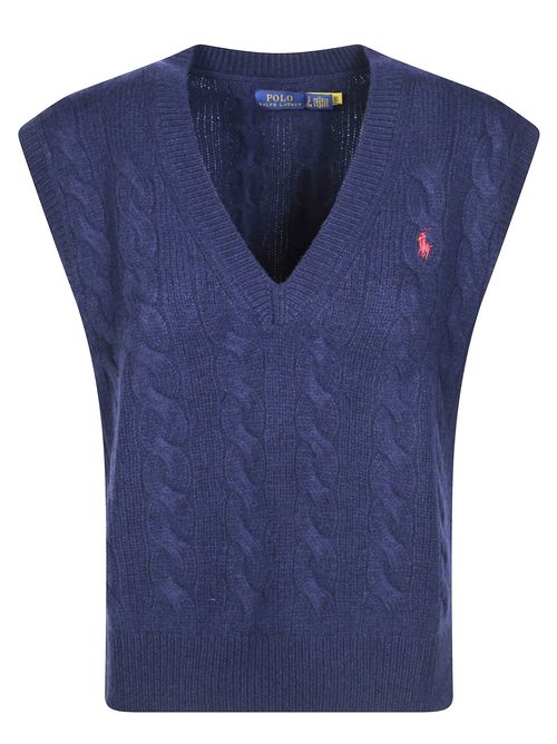 Women's Polo-Inspired Knit Vest Pullover