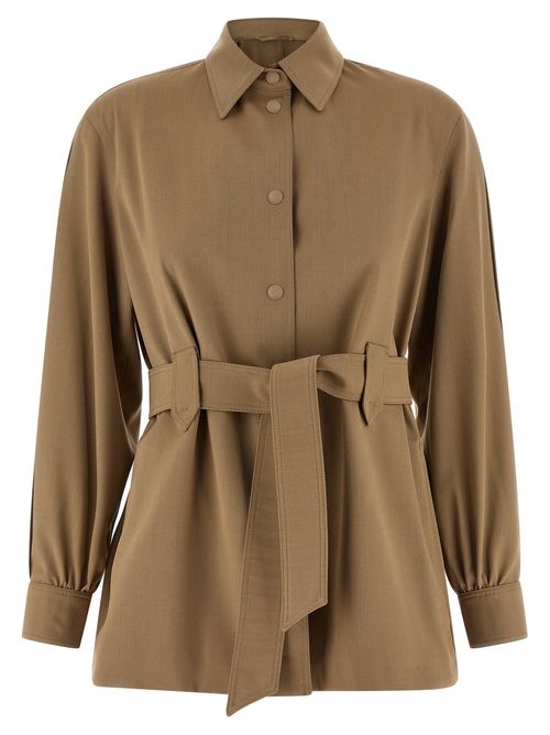 Virgin Wool Shirt — Beige