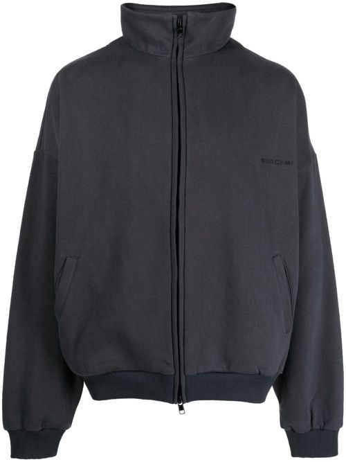 Cotton fleece bomber jacket - Grey