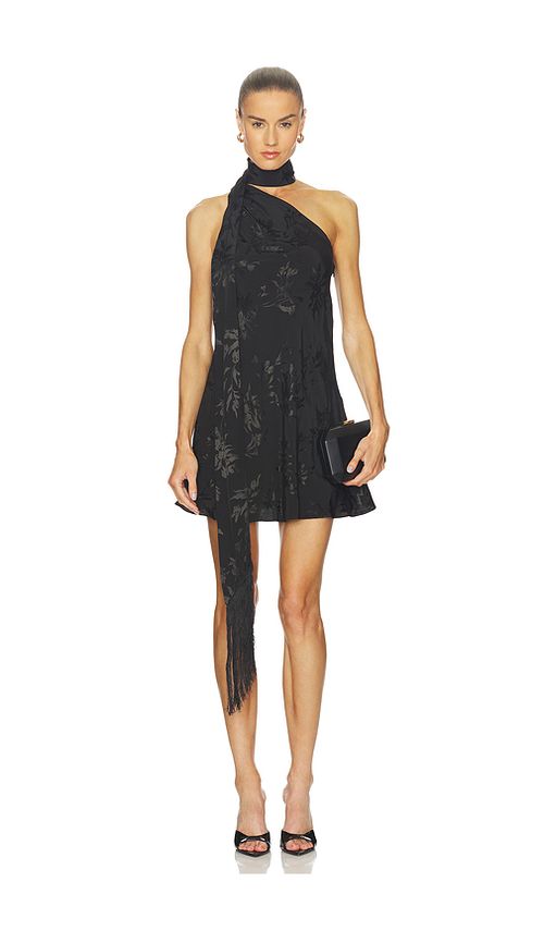 HEMANT AND NANDITA Tie Sash Mini Dress in Black. S also in XXS, XS, M