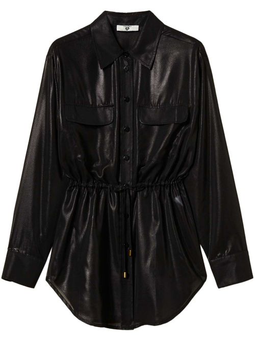 Semi-sheer shirt - Black