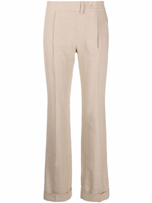 Flared-leg trousers - Neutrals