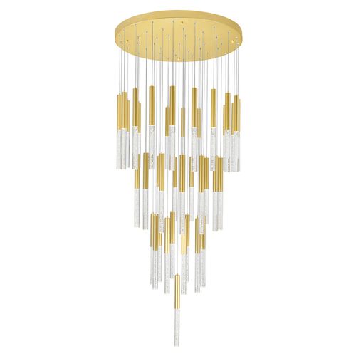 Satin Gold LED Chandelier from the Dragonswatch Collection