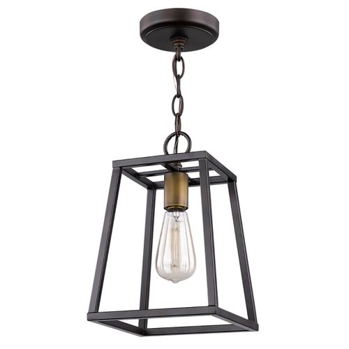 Oil Rubbed Bronze One Light Pendant from the Tiberton Collection