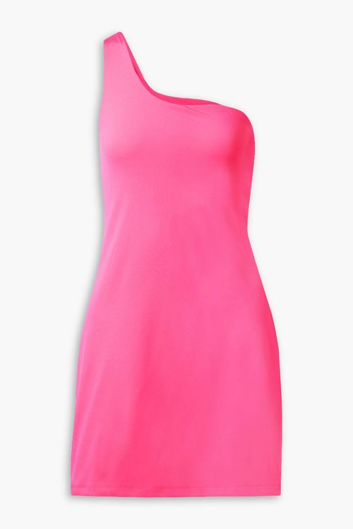 Bianca one-shoulder stretch -jersey tennis dress