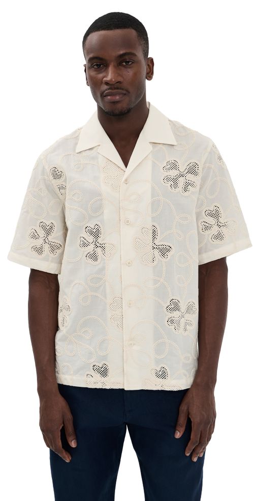 Ben Embroidered Shirt Ivory