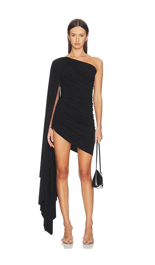 Norma Kamali Diana Pickleball Dress With Sleeve in Black. XXS. Also in XS, S