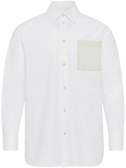 Patch-pocket shirt - White