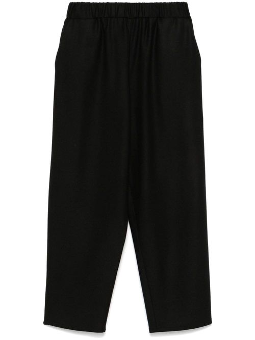 Virgin wool trousers - Black