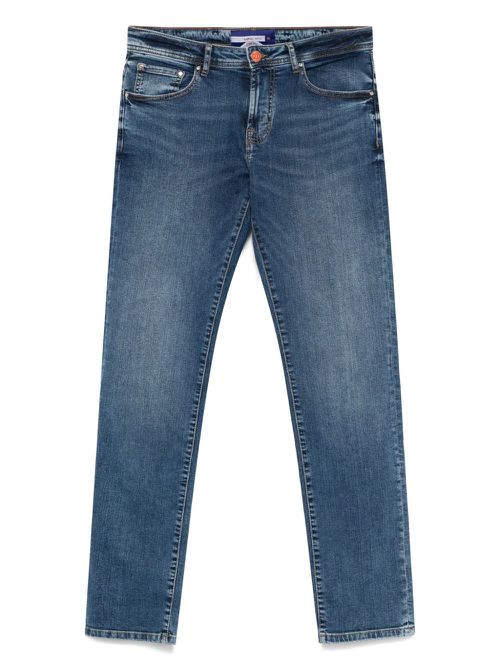 Manuel Ritz logo-patch jeans - Blue