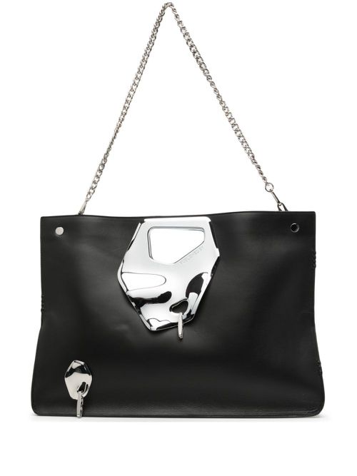Metallic-detailing tote bag - Black
