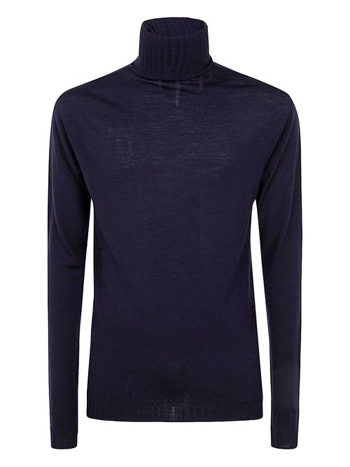 Roll-neck jumper - Blue