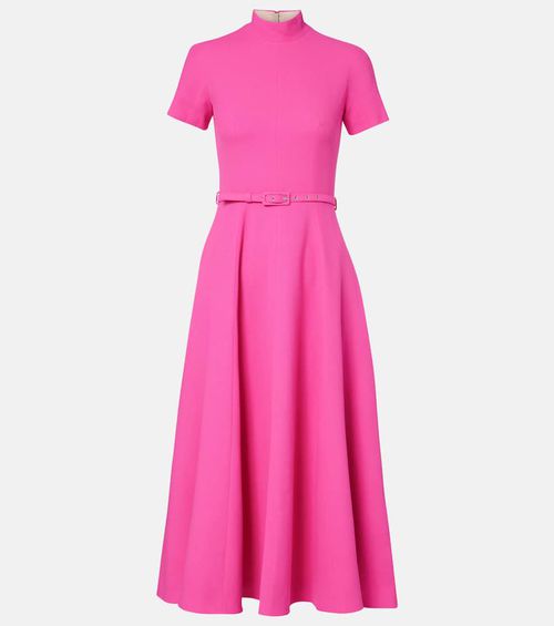 Camilla belted wool midi dress