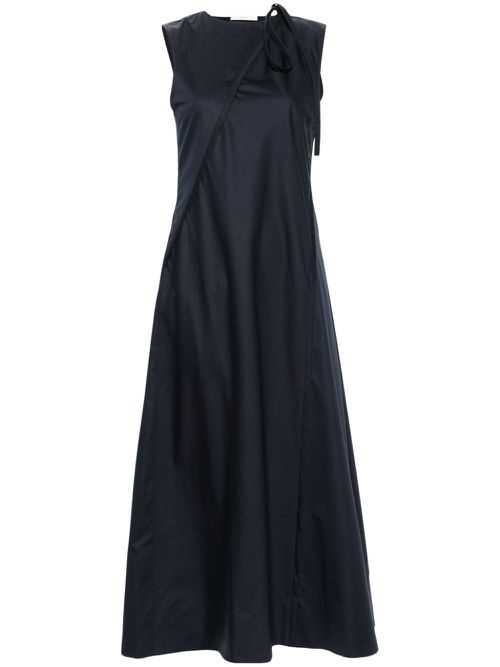 Tie-fastening maxi dress - Blue