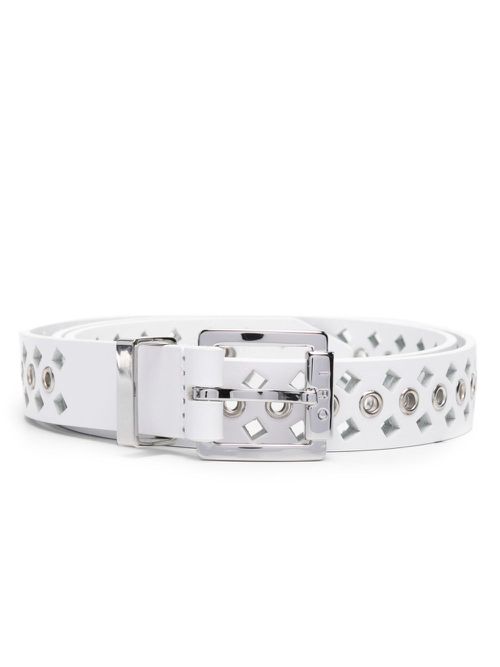 Atlas leather belt - White