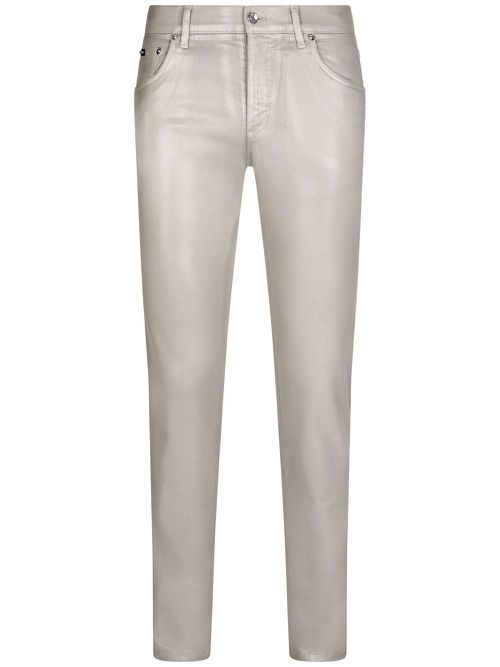 Coated slim-fit jeans - Grey