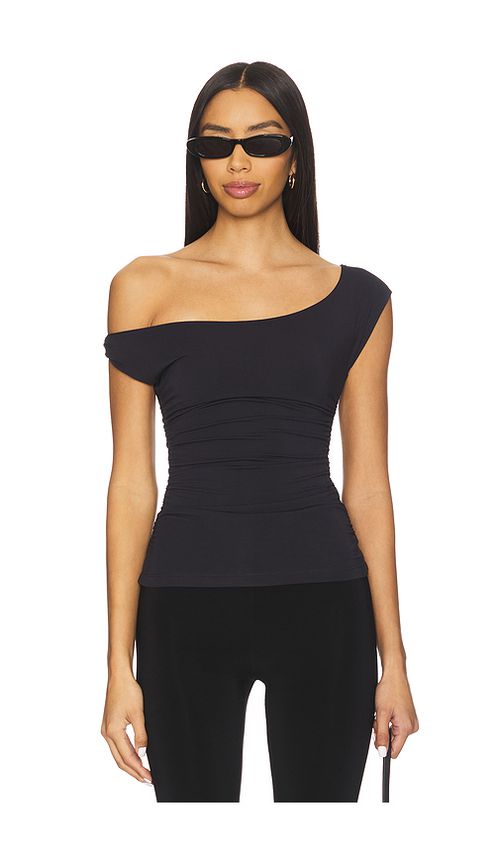 WeWoreWhat Twisted Off The Shoulder Top in Black. - XS also in L, M