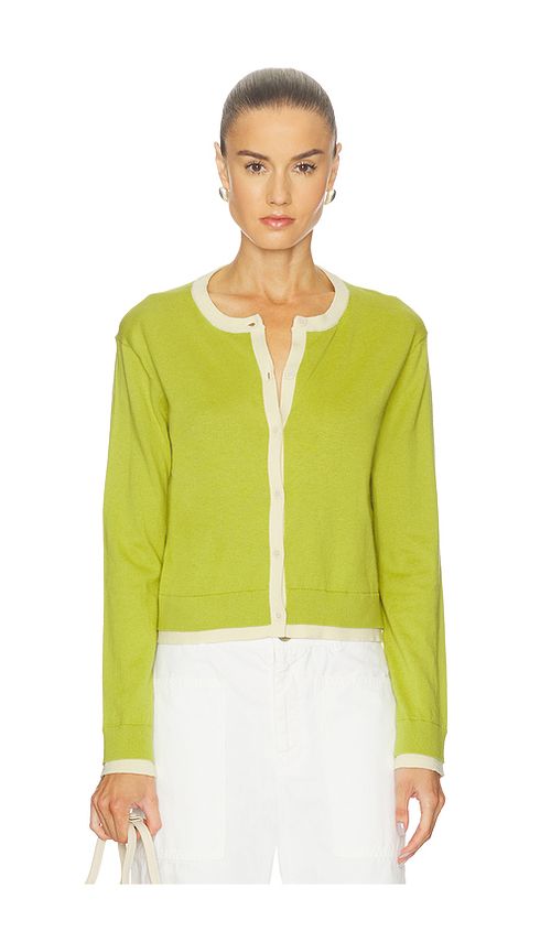 Velvet by Graham & Spencer Saylor Lux Cotton Cashmere in Green. S. Also in