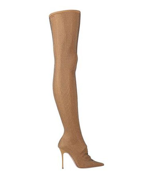 Woman Boot Beige Size 7 Textile fibers