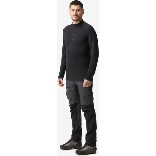Decathlon Merino Wool Long-Sleeved T-Shirt with zip collar - MT500