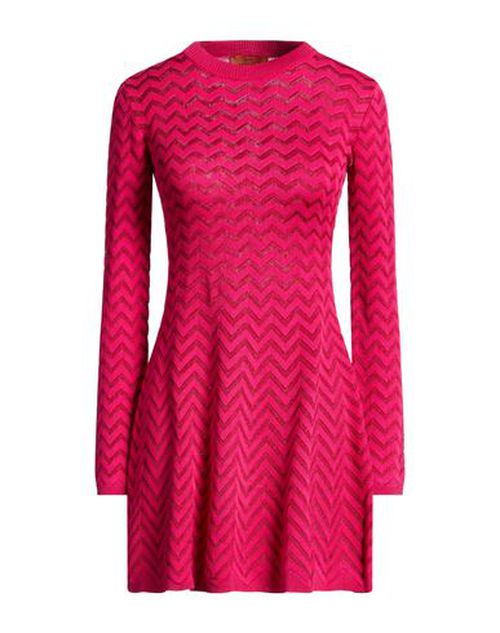 Woman Mini dress Fuchsia Size 4 Cotton, Viscose, Elastane, Polyamide