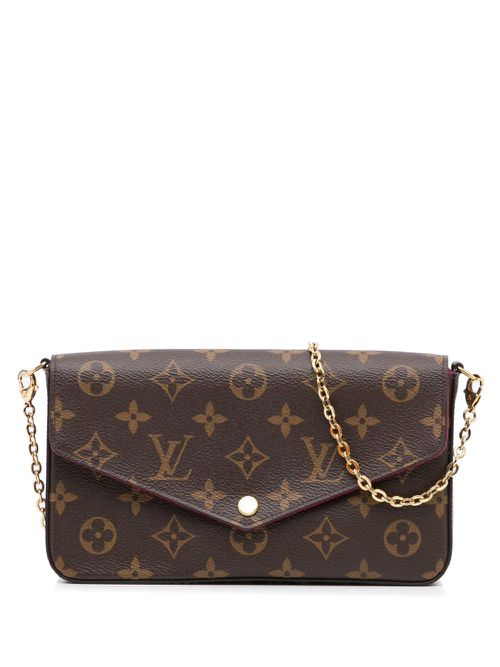 2019 pre-owned Pochette Felicie clutch bag - Black