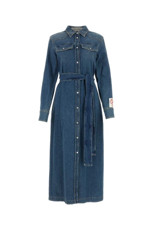 Denim Shirt Dress — Blue
