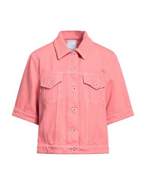 Jacob Cohёn Woman Denim outerwear Coral Size 2 Cotton, Polyester