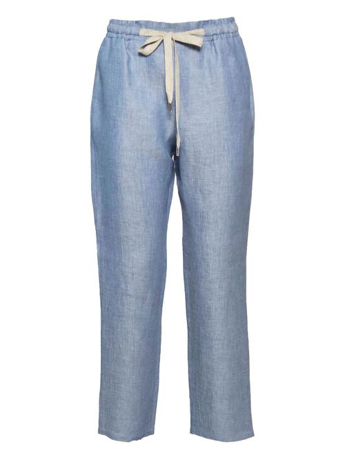 Drawstring-waist trousers - Blue