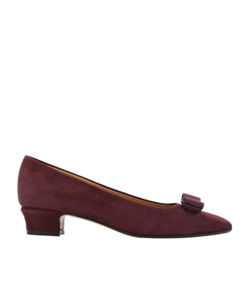 Vara bow block heel pump