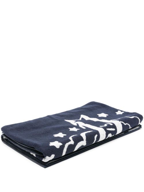 Eiffel Tower-jacquard beach towel - Blue