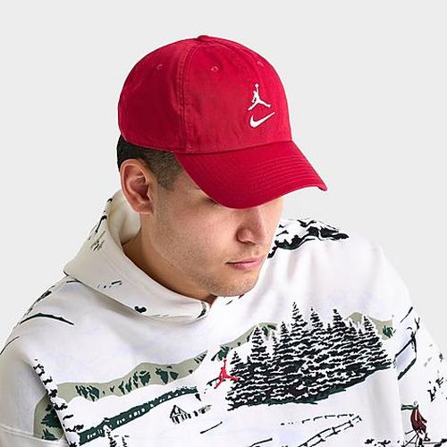 Stacked Logo Club Strapback Hat in Red