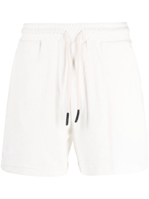 Logo-embroidered terry-cloth shorts - White