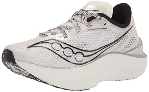 Saucony Women's Endorphin Pro 3 Running Shoe, White/Blck/Vizi, 9