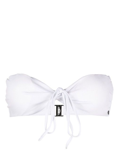 Karl DNA bandeau bikini top - White