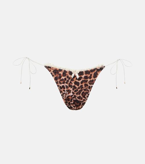 Flora leopard-print bikini bottoms