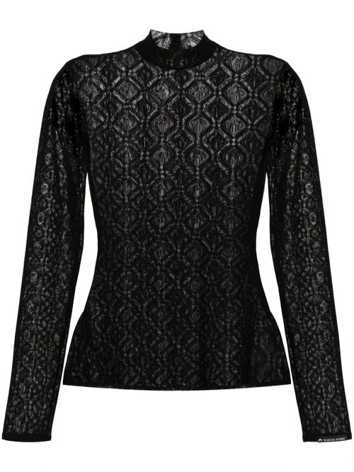 Moon Diamant mesh top - Black