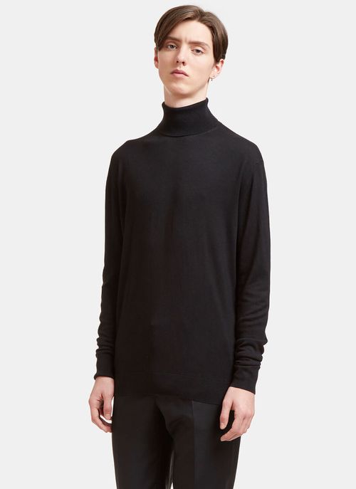 Silk And Cashmere-blend Fine-knit Turtleneck Sweater