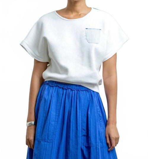 Lovely Sweatshirt In Royal Painted