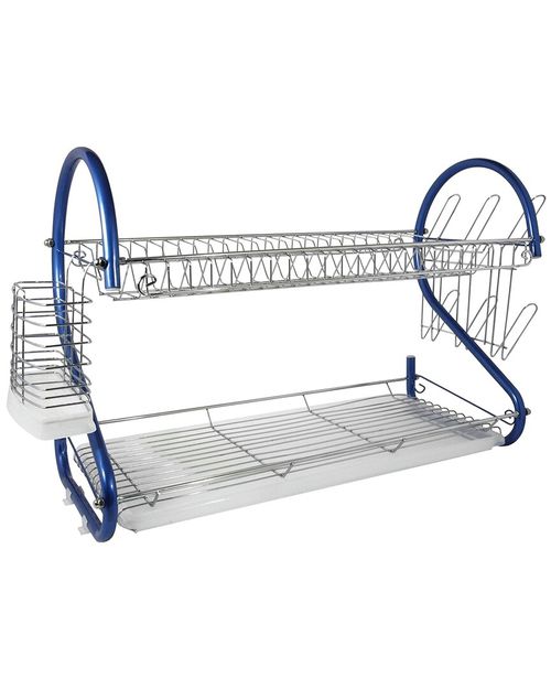 22-Inch 2-Tier Chrome Dish Rack