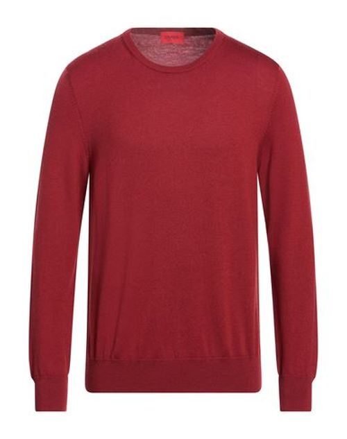 Man Sweater Burgundy Size L Wool