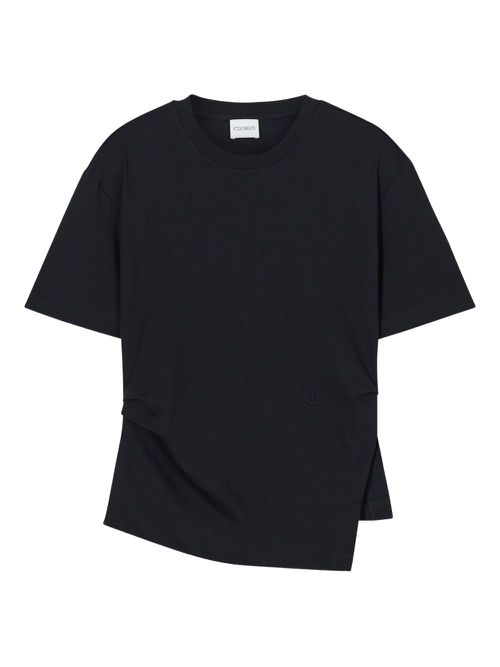 Side-split T-shirt - Black