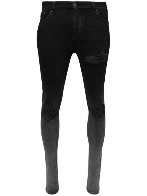 Ripped skinny-fit jeans - Black