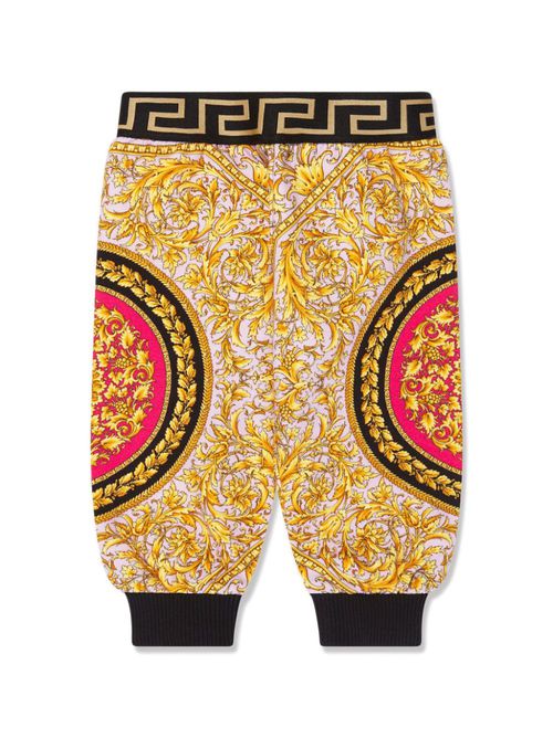 Barocco-print jersey trousers - Pink