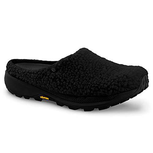 Topo Athletic Men's Lightweight Comfortable 3MM Drop Natural Recovery Shoes, Everyday Wear Slippers, Black/Black